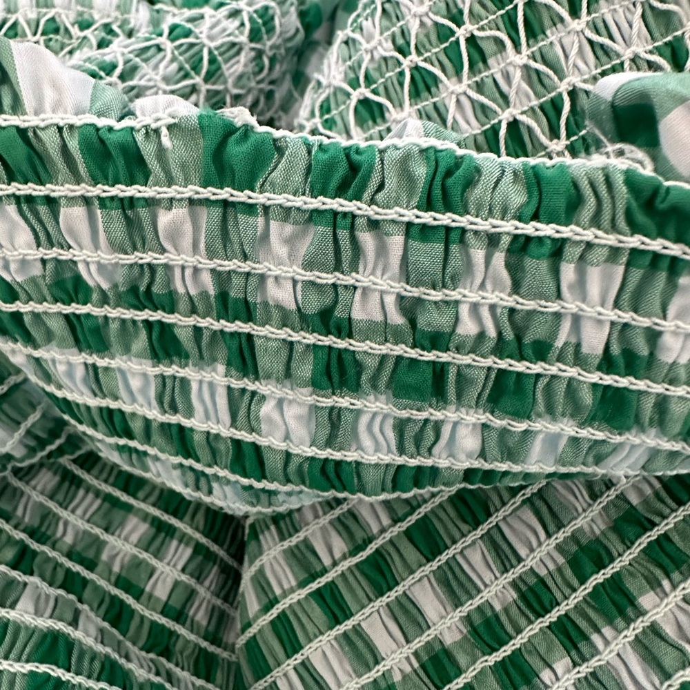 Kate Spade Maxi Green Gingham Dress - Picture 8 of 12